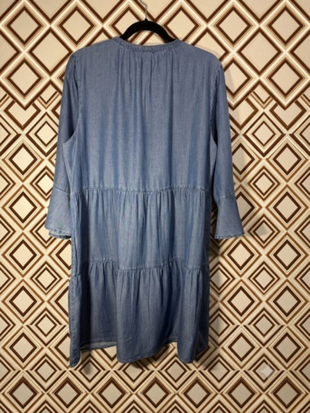 Style & Co. Denim Blue Tiered Tunic Dress / Top - L - Picture 3 of 6